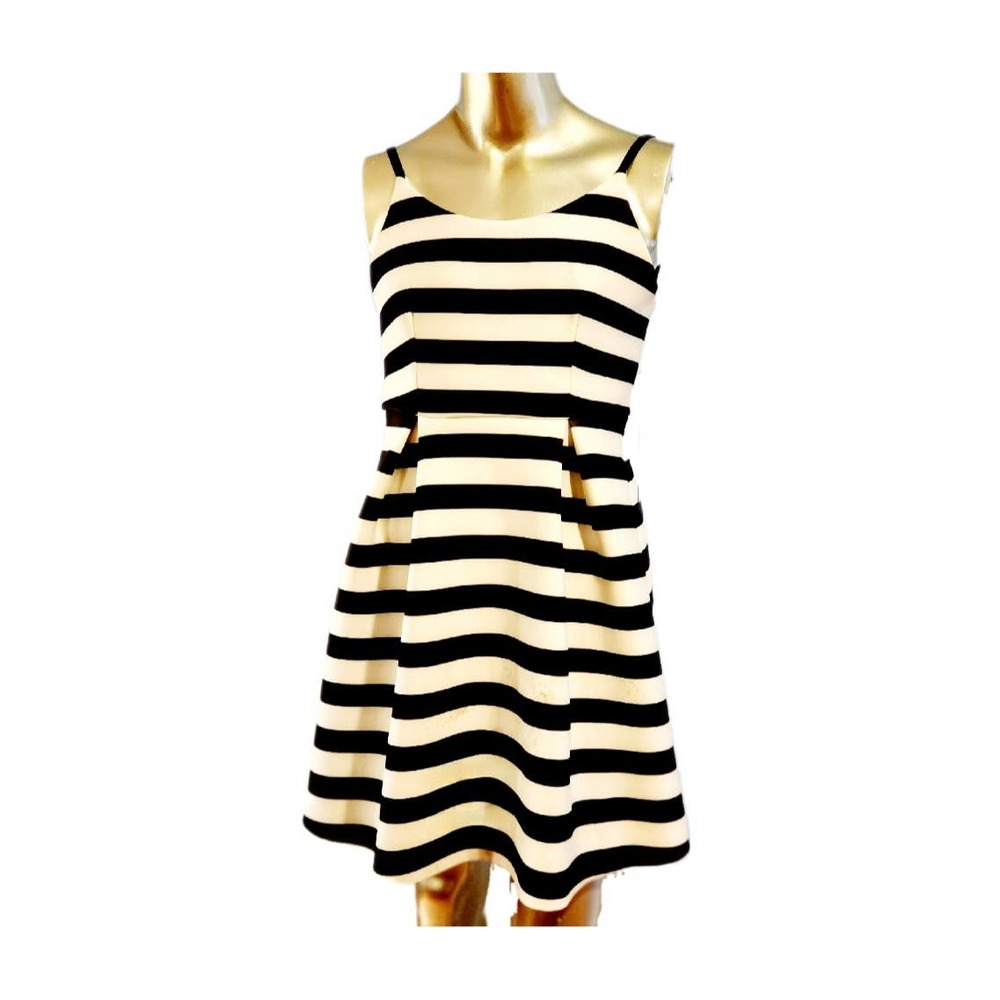 Black and White Striped Dress Size M